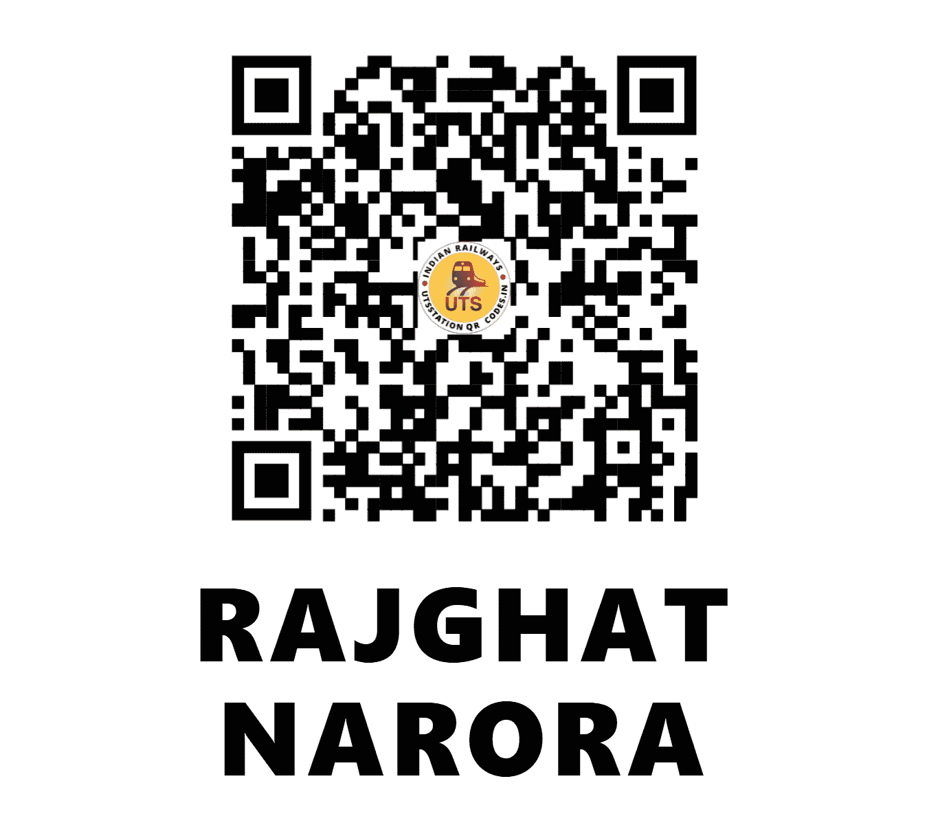 UTS QR Code for RAJGHAT NARORA - RG - NR (UTTAR PRADESH)